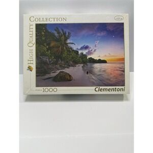 Clementoni High Quality Collection 1000 Piece Puzzle Tropical Beach Sunset Seale